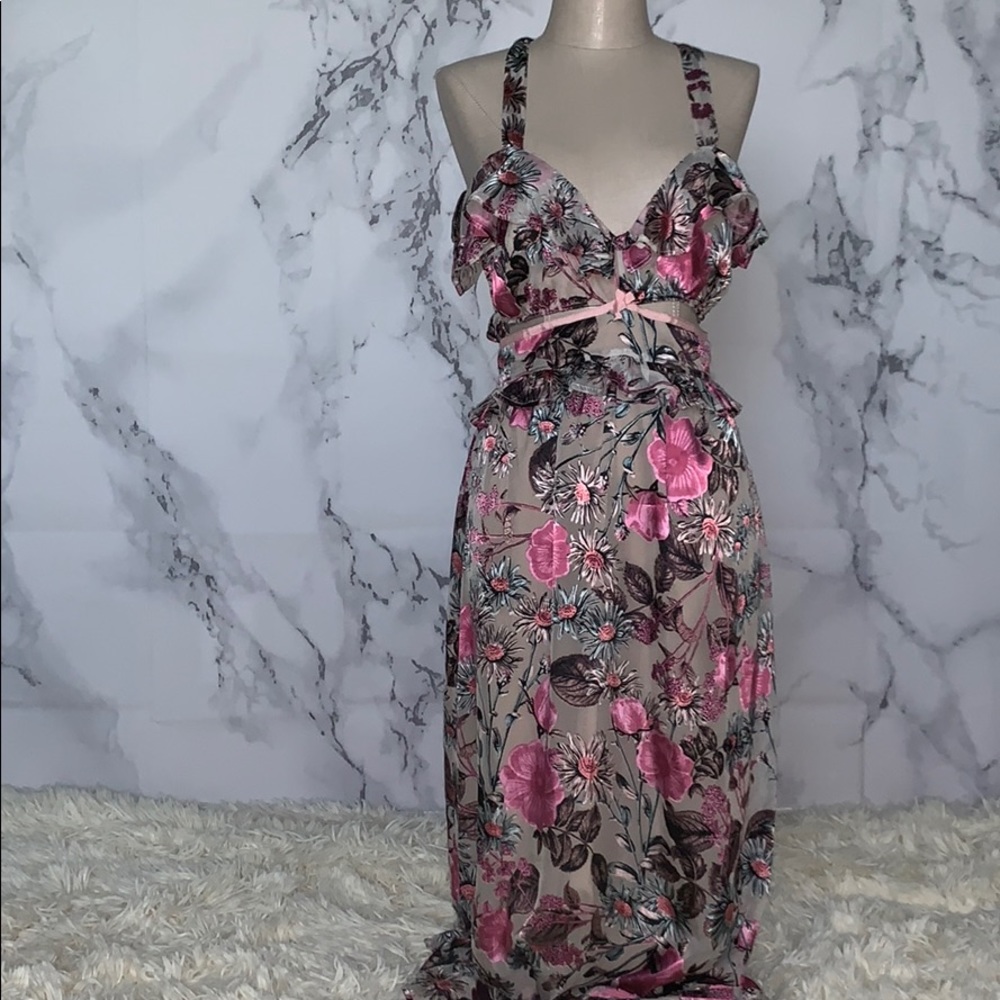 FOR LOVE AND LEMONS CADENCE. Floral off shoulder